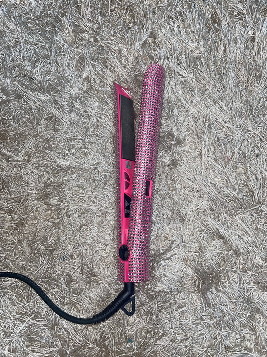 Pink Bedazzled Straightener